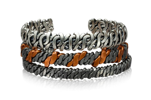 Copper and Niobium Helix Cuff