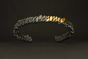 Black & Gold Helix Cuff