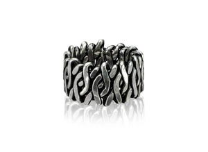 SOLD - Men's Ring, Tarnished Silver